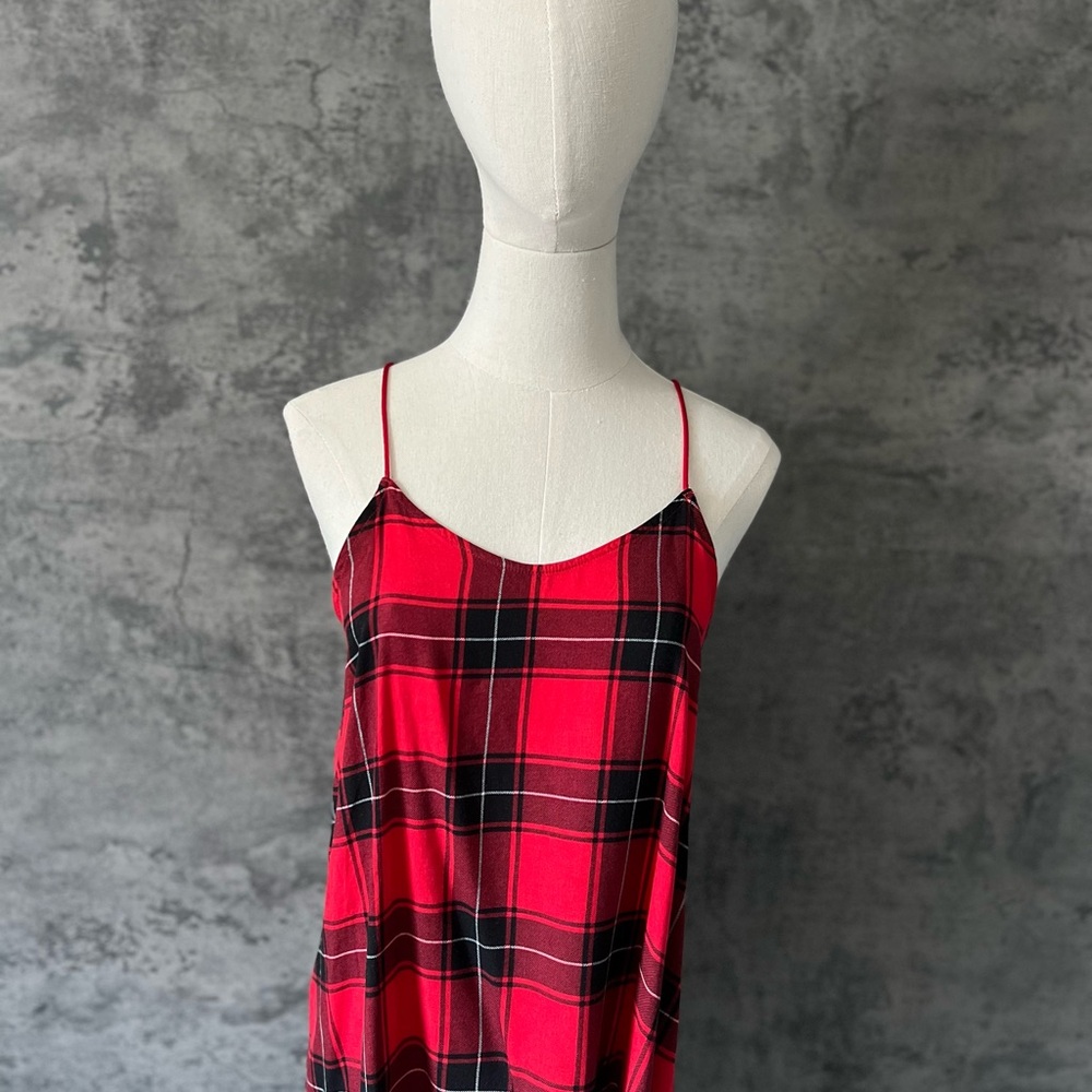 Plaid Red Tank Top